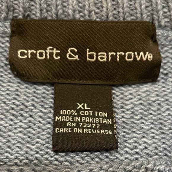 Croft & Barrow Cozy Cloud Cotton Sweater ☁️✨ | XL Blue Haze Bliss - Picture 4 of 6